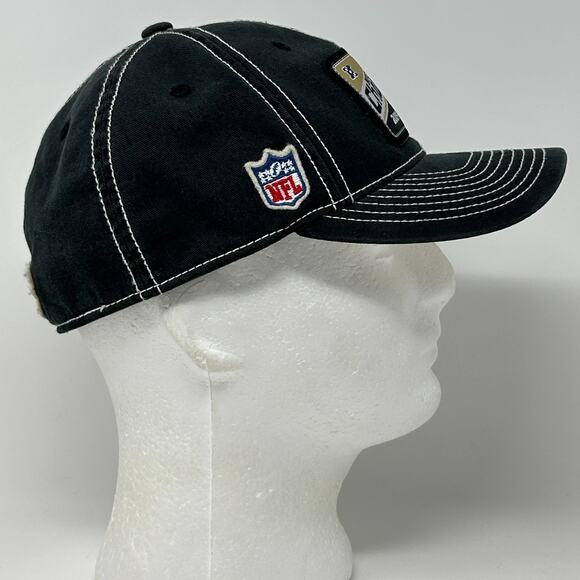 New Orleans Saints 2009 NFC Champions Hat Baseball Cap Reebok Black FlexFit OSFA - Picture 8 of 11